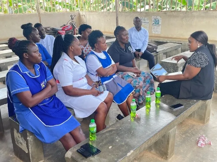 Kaitesi mentoring fellow health workers in Basic Life Support
