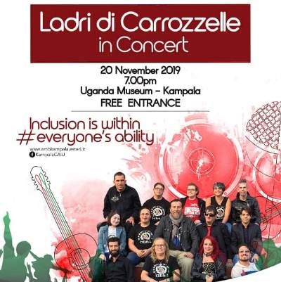 Italian Band Ladri di Carrozzelle to perform at Uganda Museum
