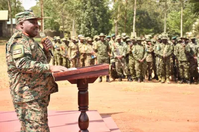 UPDF Commends Returning Troops, Flags Off New Contingents for Peace Missions
