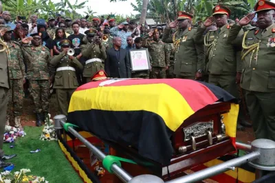 UPDF Former Armoured Division Commander Maj Gen Deus Sande Laid to Rest in Kabale