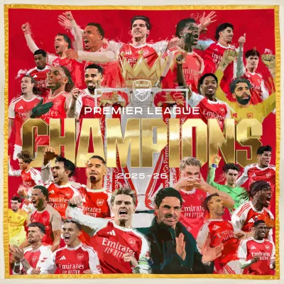 Arsenal Crowned Premier League Champions 2025/26 After Manchester City Draw