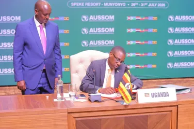 Defence Minister Kiwanuka Urges Comprehensive Approach to Somalia Peace at AUSSOM Summit