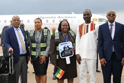 Girma Wake Urges African Unity as Uganda Airlines Launches Accra Route