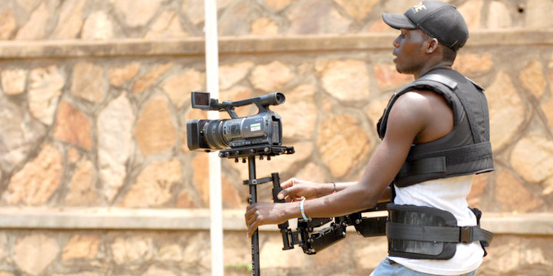 Professional filmmaker, Onen during movie shot-out 
