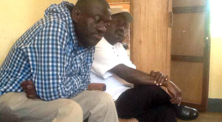 Gen. David Ssejjusa visits Dr. Kizza Besigye at Nagalama police station