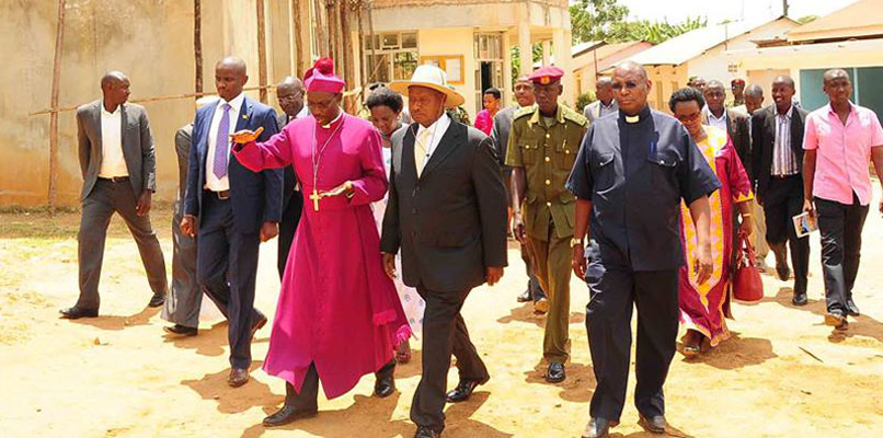 President Yoweri Museveni with Rt. Rev. Dr. Sheldon Mwesigwa
