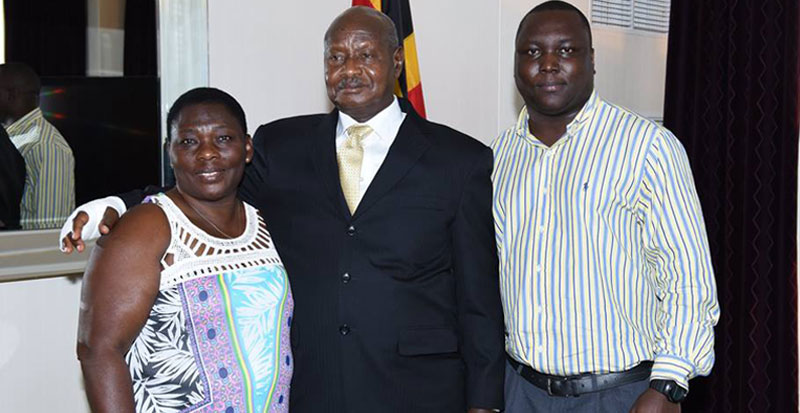 President Yoweri Museveni with former minister Zoe Bakoko Bakoru