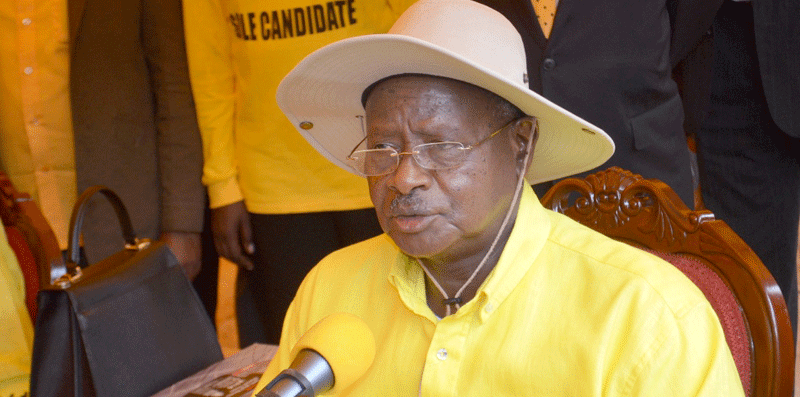 Presidential aspirant Yoweri Museveni