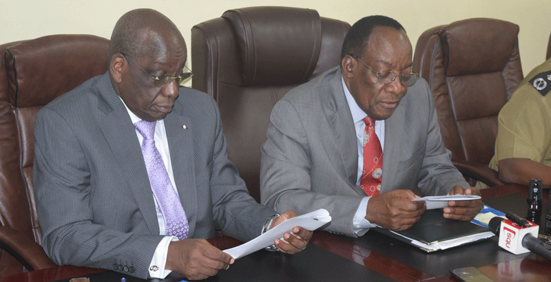 EC bosses Hajj Badru Kiggundu and Joseph Biribonwa