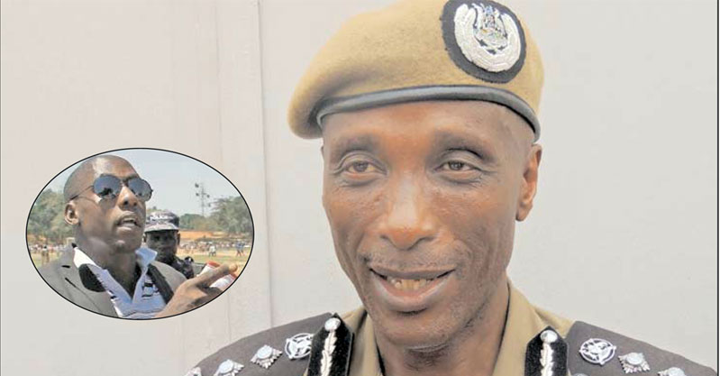 Police boss Kale Kayihura and Christopher Aine (Inset)