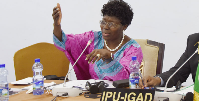 Speaker Rebecca Kadaga at the IPU-IGAD conference