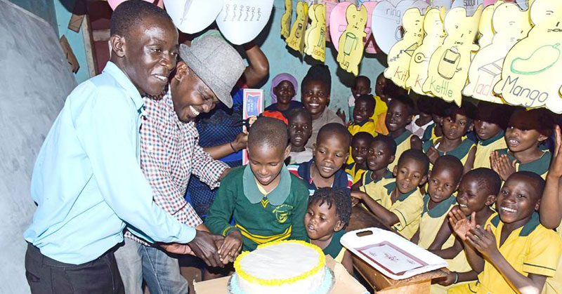 Celebrating a birthday with the needy children