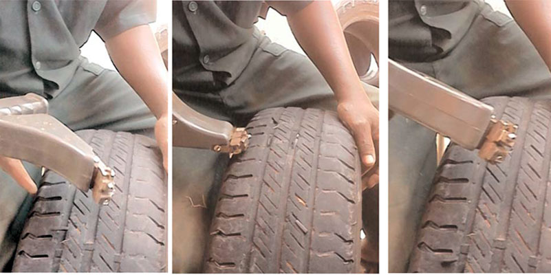 Retreading the tyres