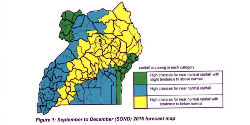 Sept - Dec rainfall forecast for Uganda will is bad news for the country