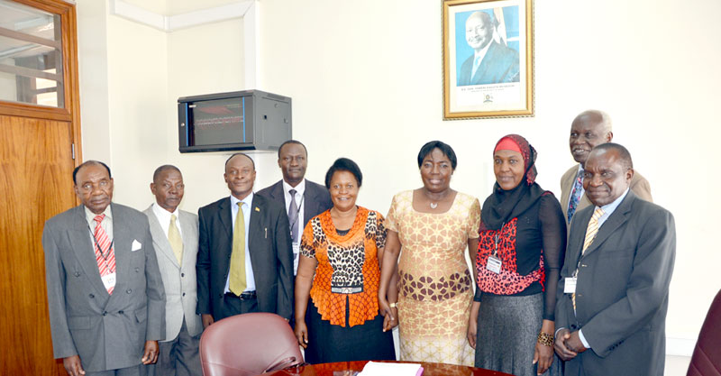 Speaker Rebecca Kadaga receives petitioners from Jinja
