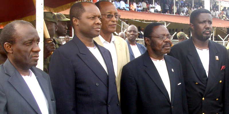 The late Ssebaana Kizito with the Kabaka of Buganda Ronald Muwenda Mutebi