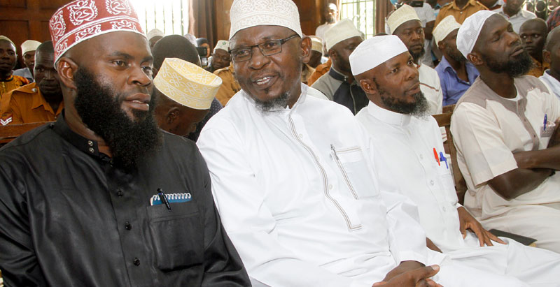 Sheikh Kamoga (Center) who was sentenced for life