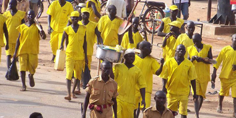 Prisoners being led to Court in Nebbi
