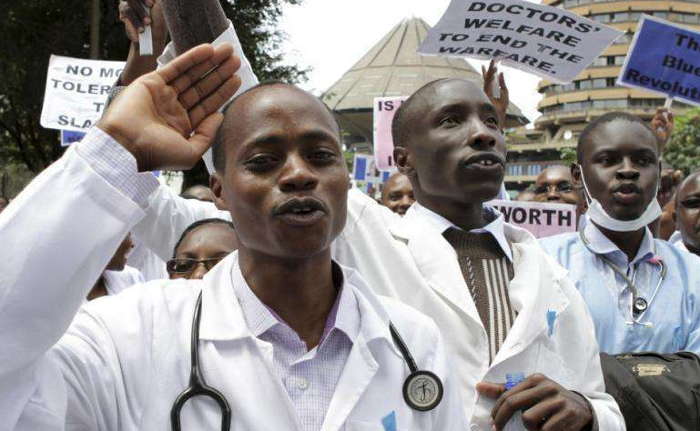 Doctors have decried the poor pay, compared to other public servants in organs such as authorities. Web photo