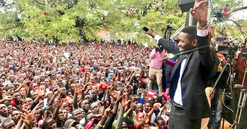 Bobi Wine at Mwiru's rally