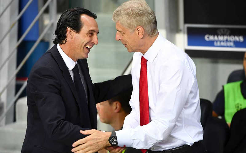 It turns out Unai loved Arsenal after all, seen from the way he glowingly talks about clubs history which has been shaped,  to a large extent by Arsene Wenger (right)