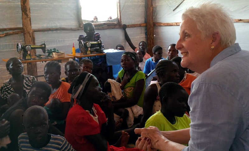 US Envoy to Uganda Deborah Malac while visiting Nakivale Refugee Camp
