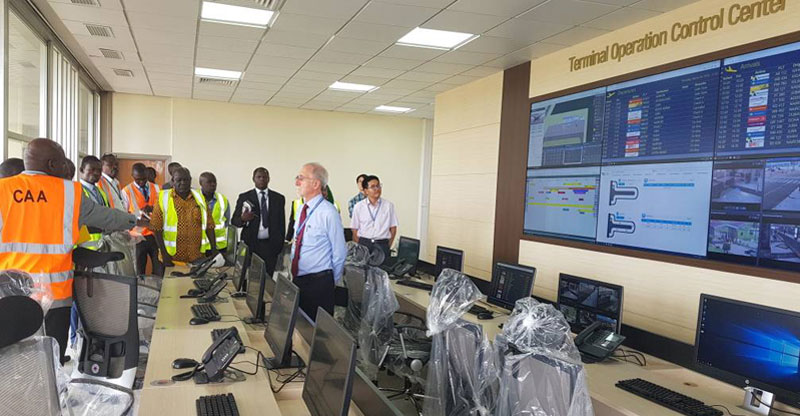 Terminal Operations Control Centre installed at Entebbe International Airport as part of the KOICA projects