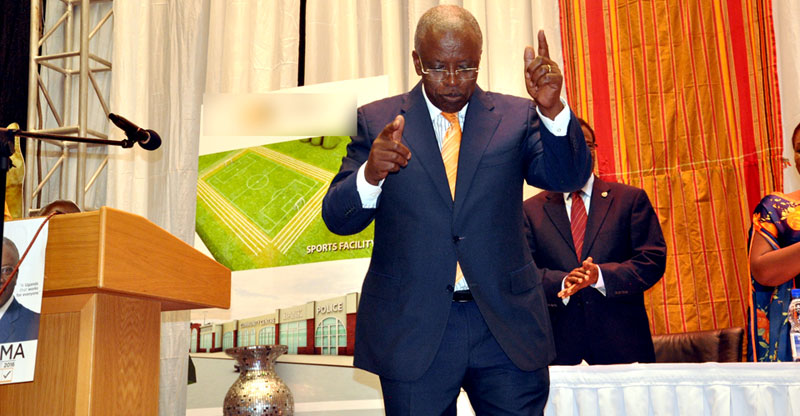 Mbabazi dancing away during a happy occassion