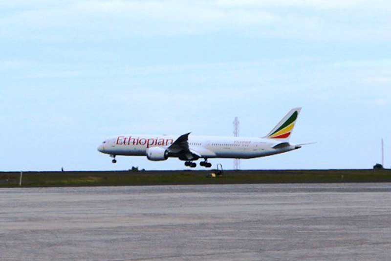 Ethiopian plane that overshot earlier today
