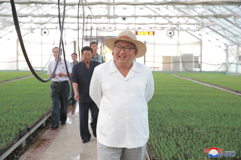 Supreme Leader Kim Jong Un inspects Kangwon Provincial Tree Nursery, July, Juche107 (2018)