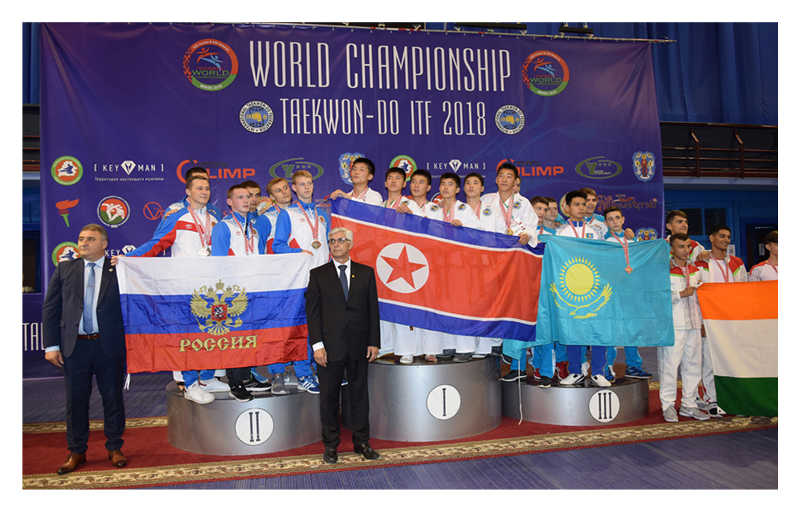 Korean Sports men at First in the World Taekwon-Do ITF 2018
