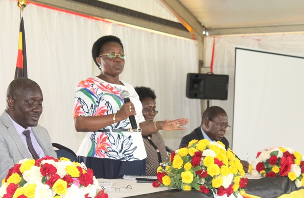 Minister Rose Mary Kitutu addressing the youth