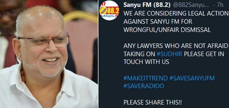 New way of protest. This is how the former Sanyu FM staff made their grievances known.