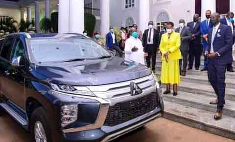 Onyango receiving his brand new car