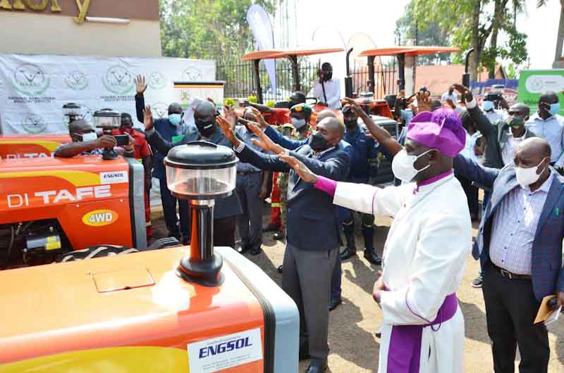 Kaziimba and Tumwebaze and other Christians prayed for the equipment