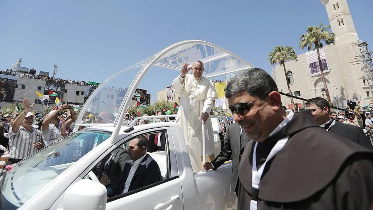 The popemobile that Francis used during his visit to Bethlehem in 2014 is being repurposed into a mobile health clinic