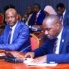 Ramathan Ggoobi (left) and Hon. Henry Musasizi appearing before the House Committee on the Budget on Tuesday, 13 May 2025