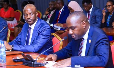 Ramathan Ggoobi (left) and Hon. Henry Musasizi appearing before the House Committee on the Budget on Tuesday, 13 May 2025