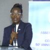 Newly appointed AADFI Chairperson, Dr. Patricia Ojangole speaks during the 51st Ordinary General Assembly of AADFI, at the Sofitel Hotel Ivoire in Abidjan, Côte d’Ivoire.