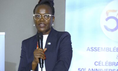 Newly appointed AADFI Chairperson, Dr. Patricia Ojangole speaks during the 51st Ordinary General Assembly of AADFI, at the Sofitel Hotel Ivoire in Abidjan, Côte d’Ivoire.