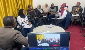select team of Muslim Women Lawyers participating in podcast